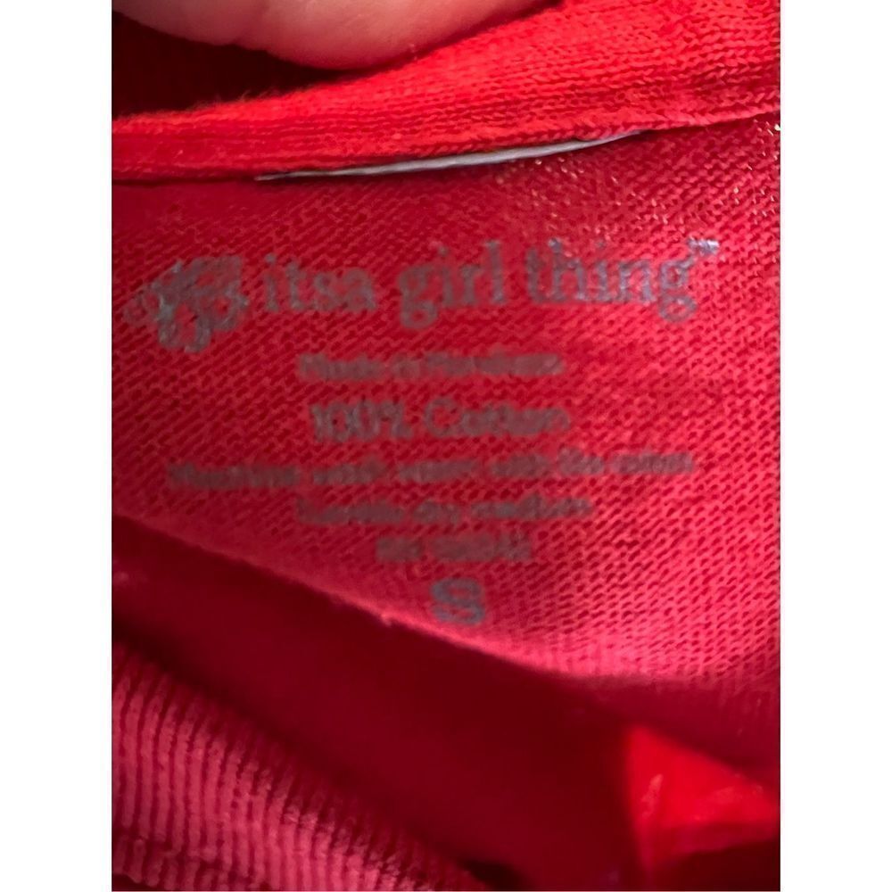 NWT It’s A Girl Thing Womens Red Holly Dolly Shirt Size Small - Picture 4 of 4